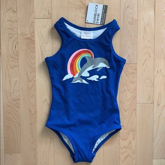hanna andersson rainbow swimsuit